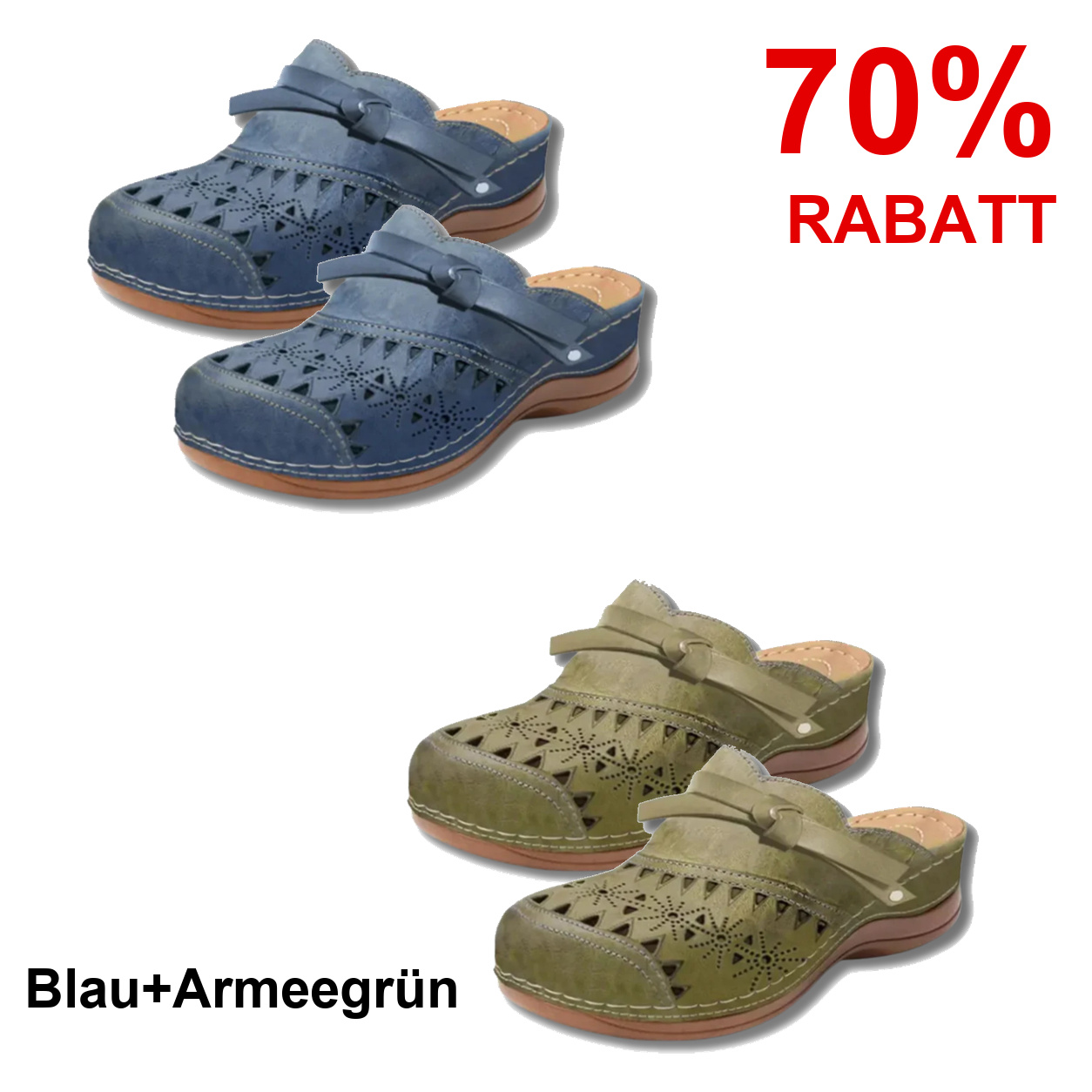 2 Paar Schuhe – Blau+Armeegrün