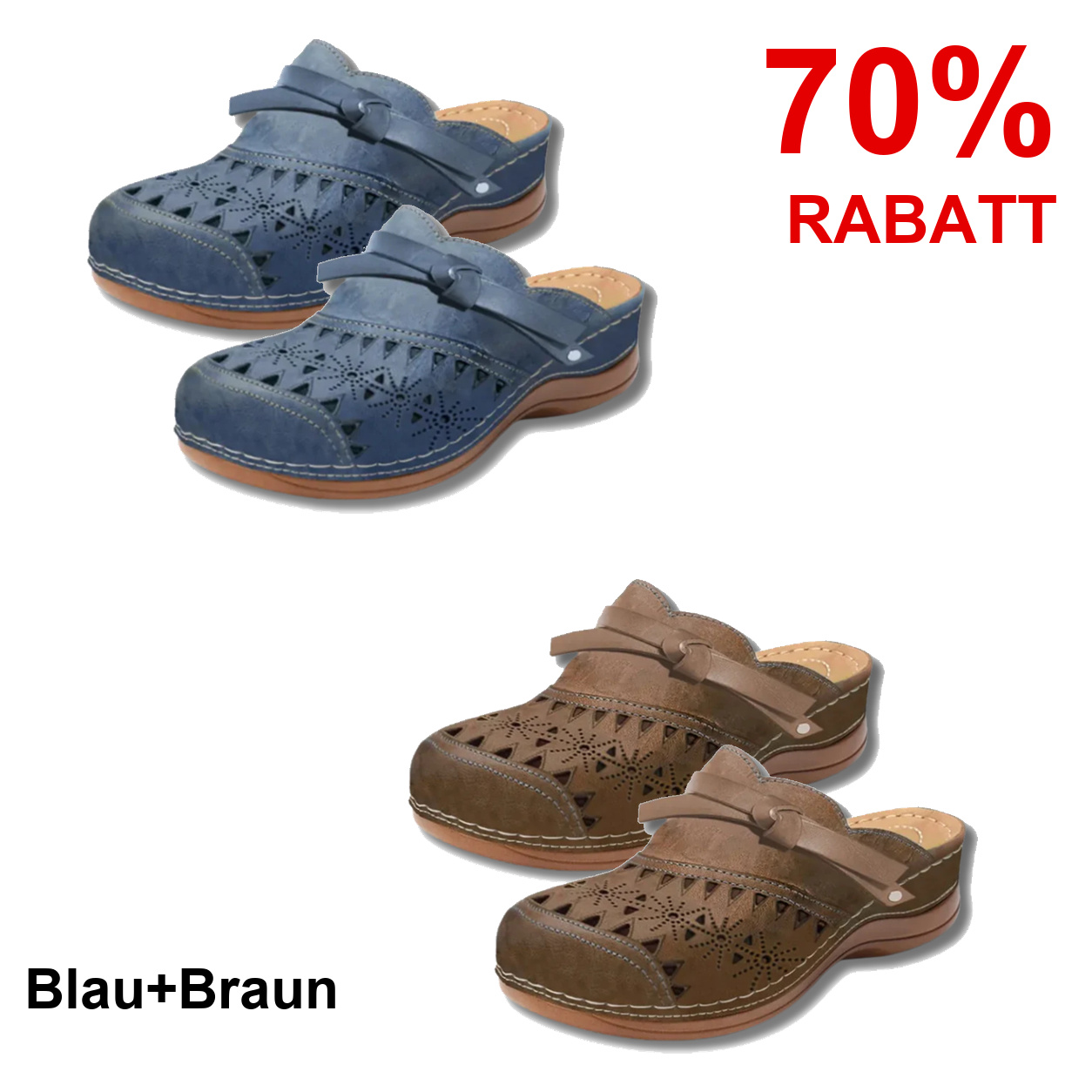 2 Paar Schuhe – Blau+Braun