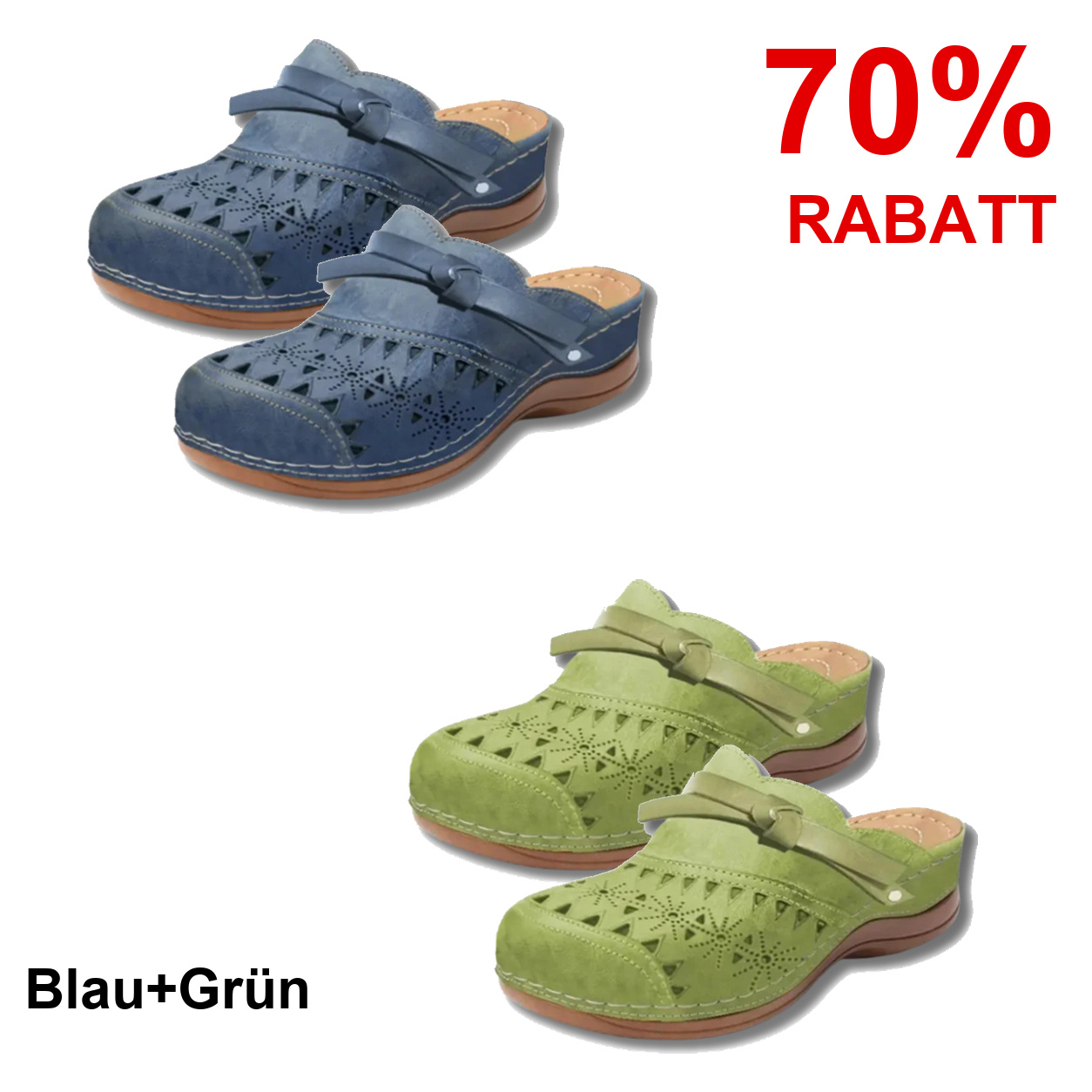 2 Paar Schuhe – Blau+Grün