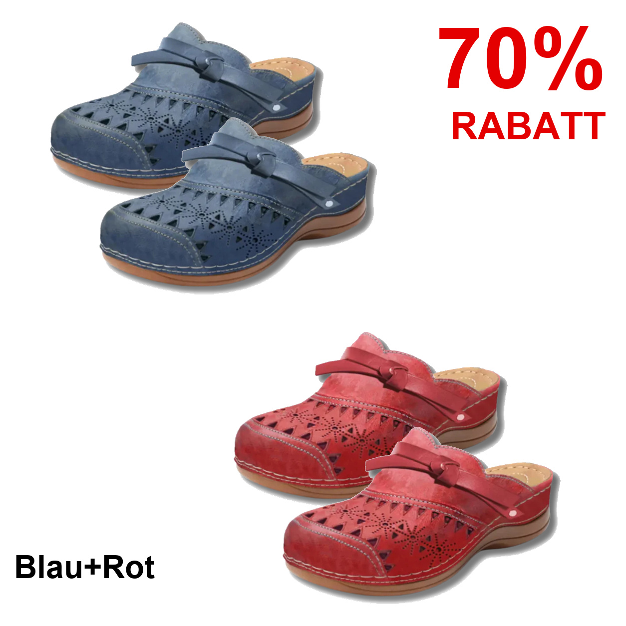 2 Paar Schuhe – Blau+Rot