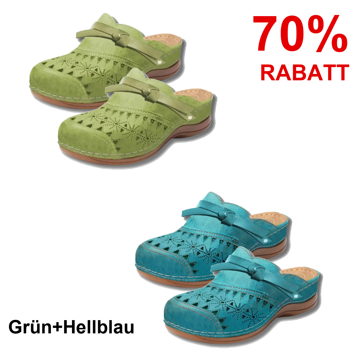 2 Paar Schuhe – Grün+Hellblau