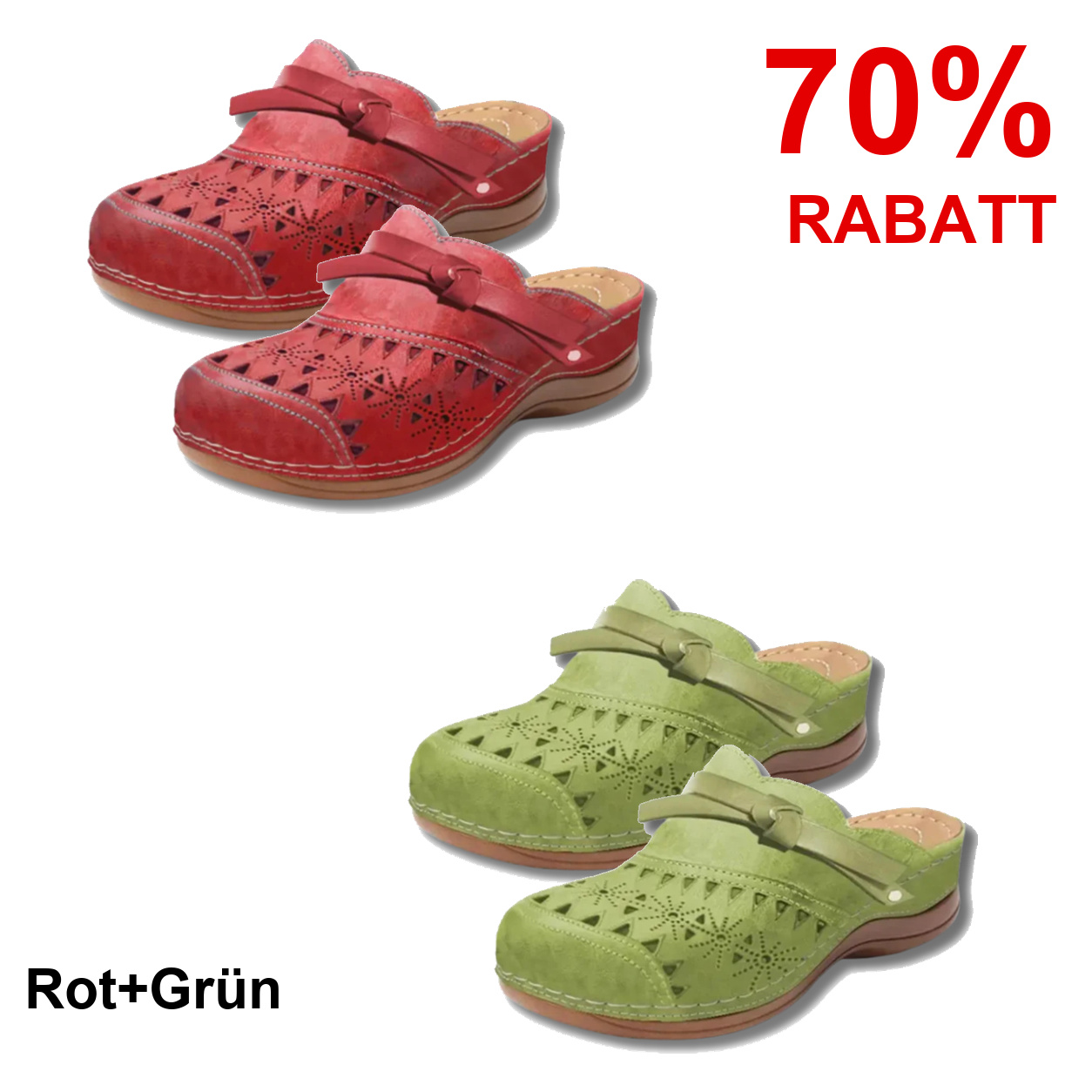 2 Paar Schuhe – Rot+Grün