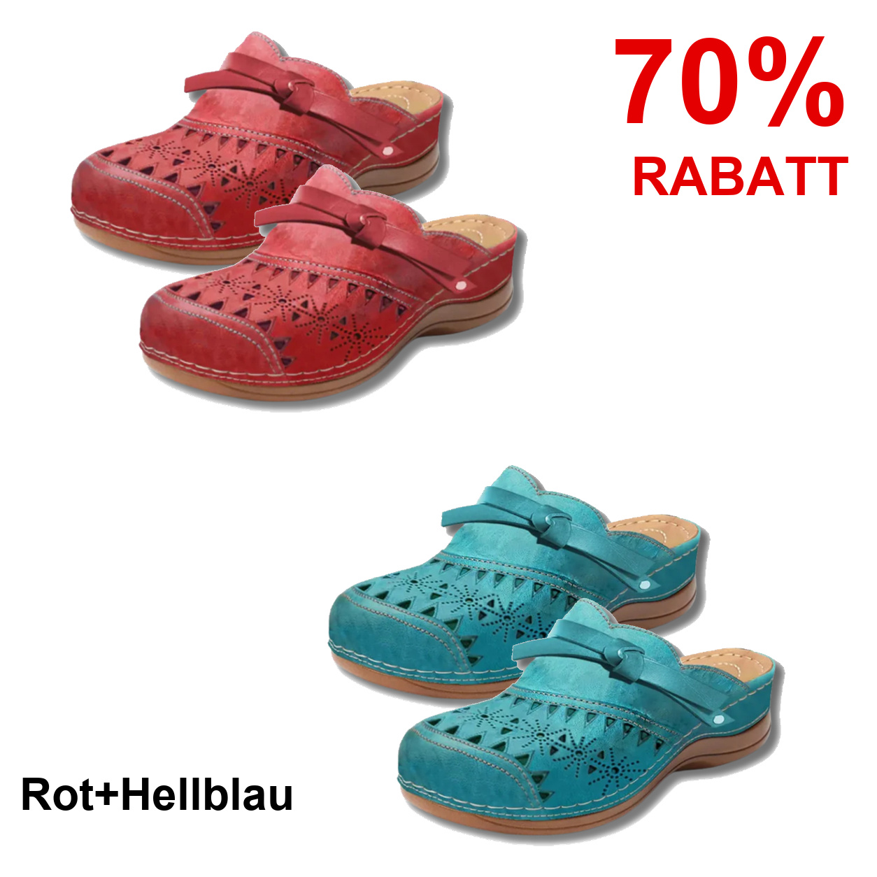 2 Paar Schuhe – Rot+Hellblau
