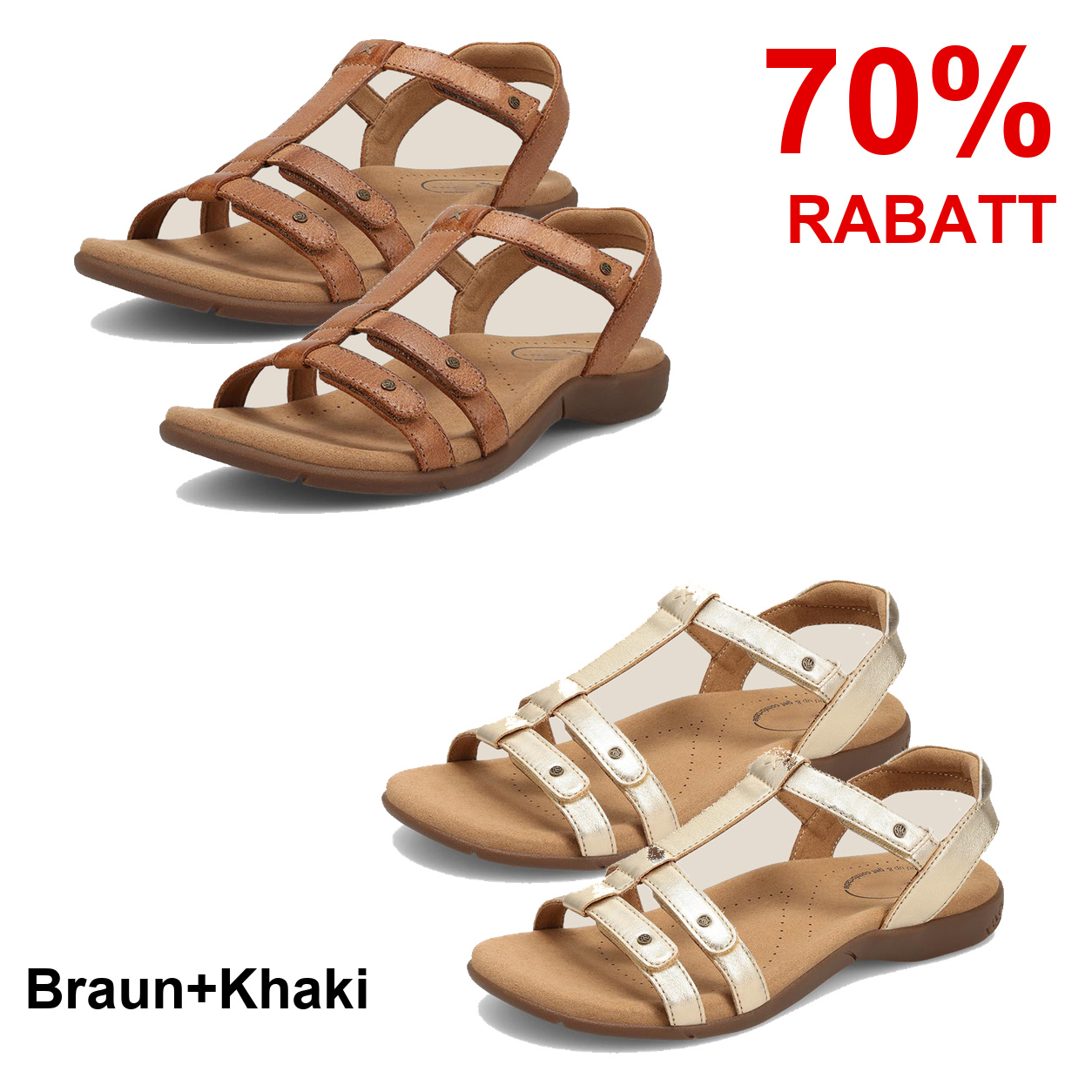 2 Paar Schuhe – Braun+Khaki