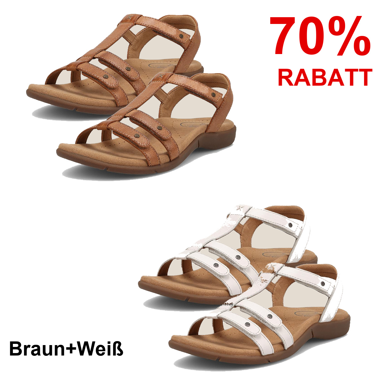 2 Paar Schuhe – Braun+Weiß