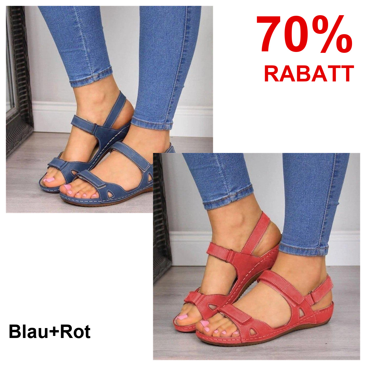 2 Paar Schuhe – Blau+Rot