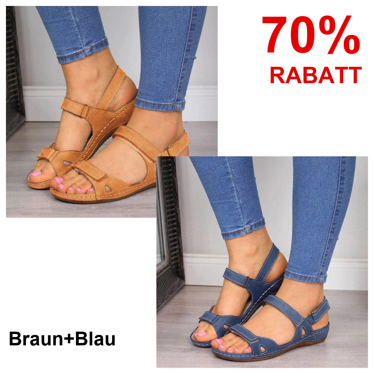 2 Paar Schuhe – Braun+Blau