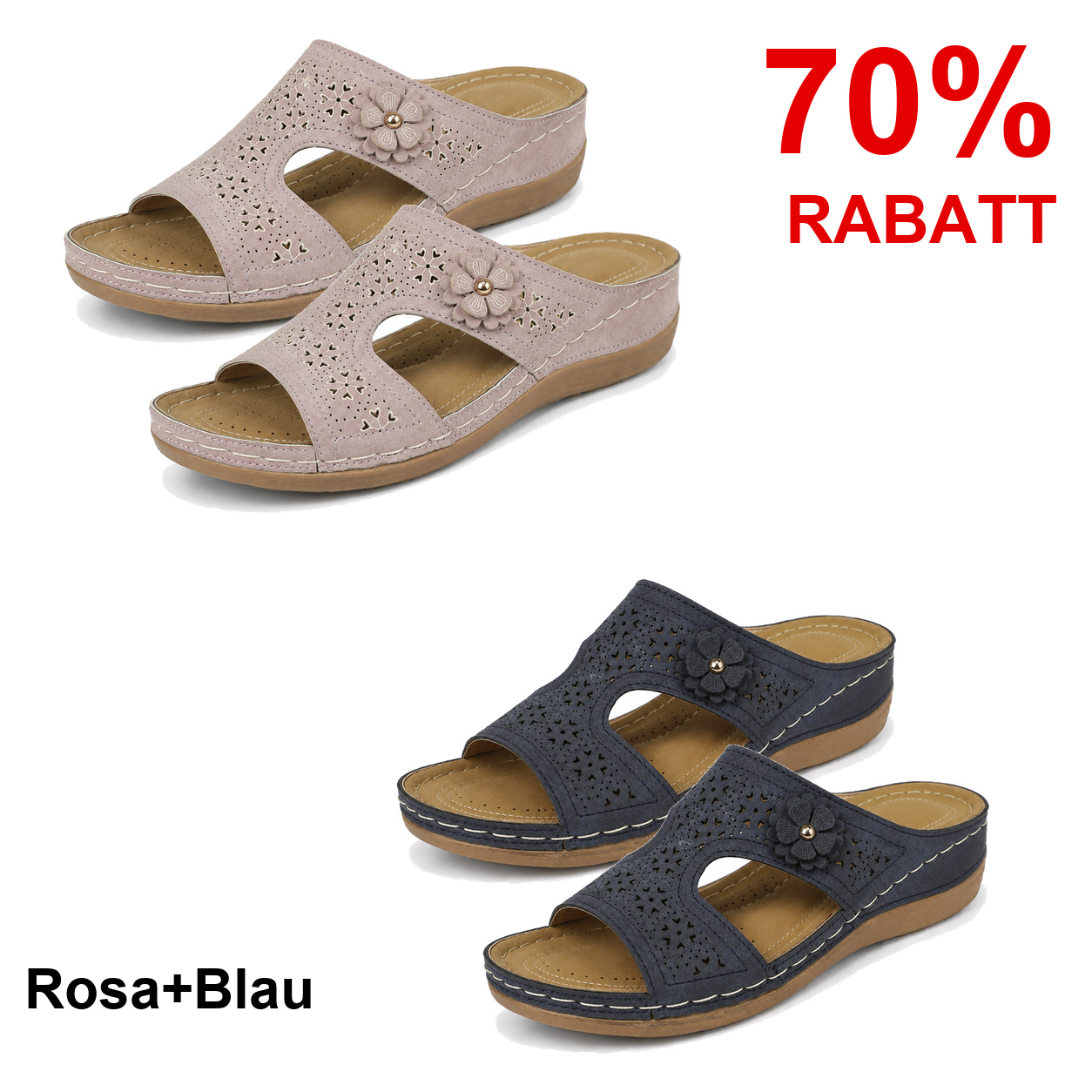 2 Paar Schuhe – Rosa+Blau