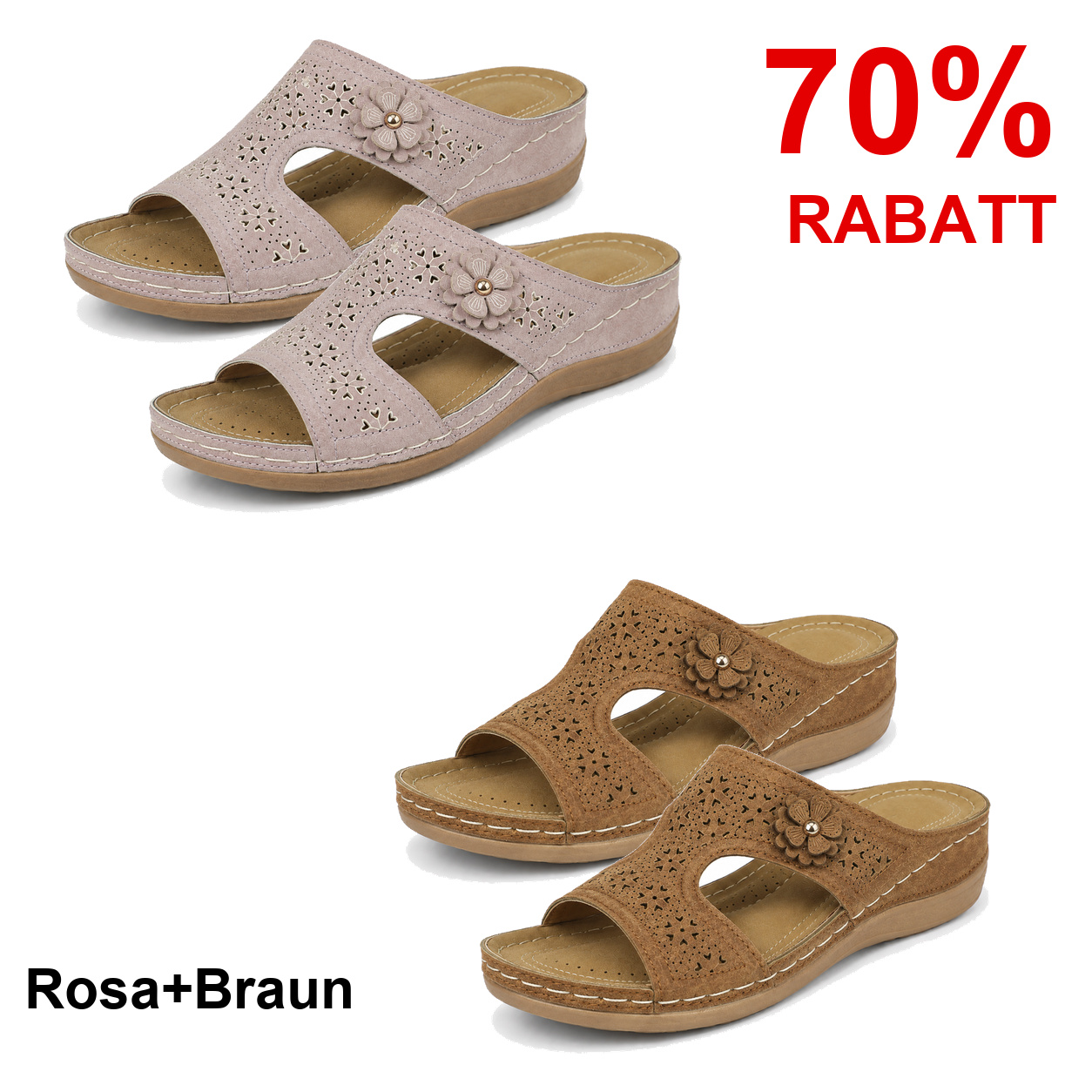 2 Paar Schuhe – Rosa+Braun