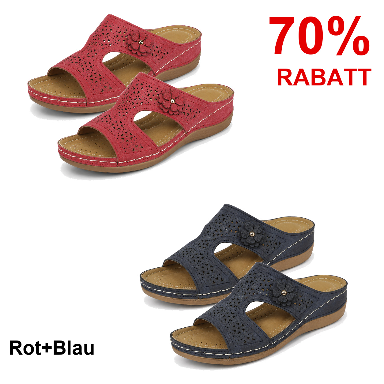 2 Paar Schuhe – Rot+Blau