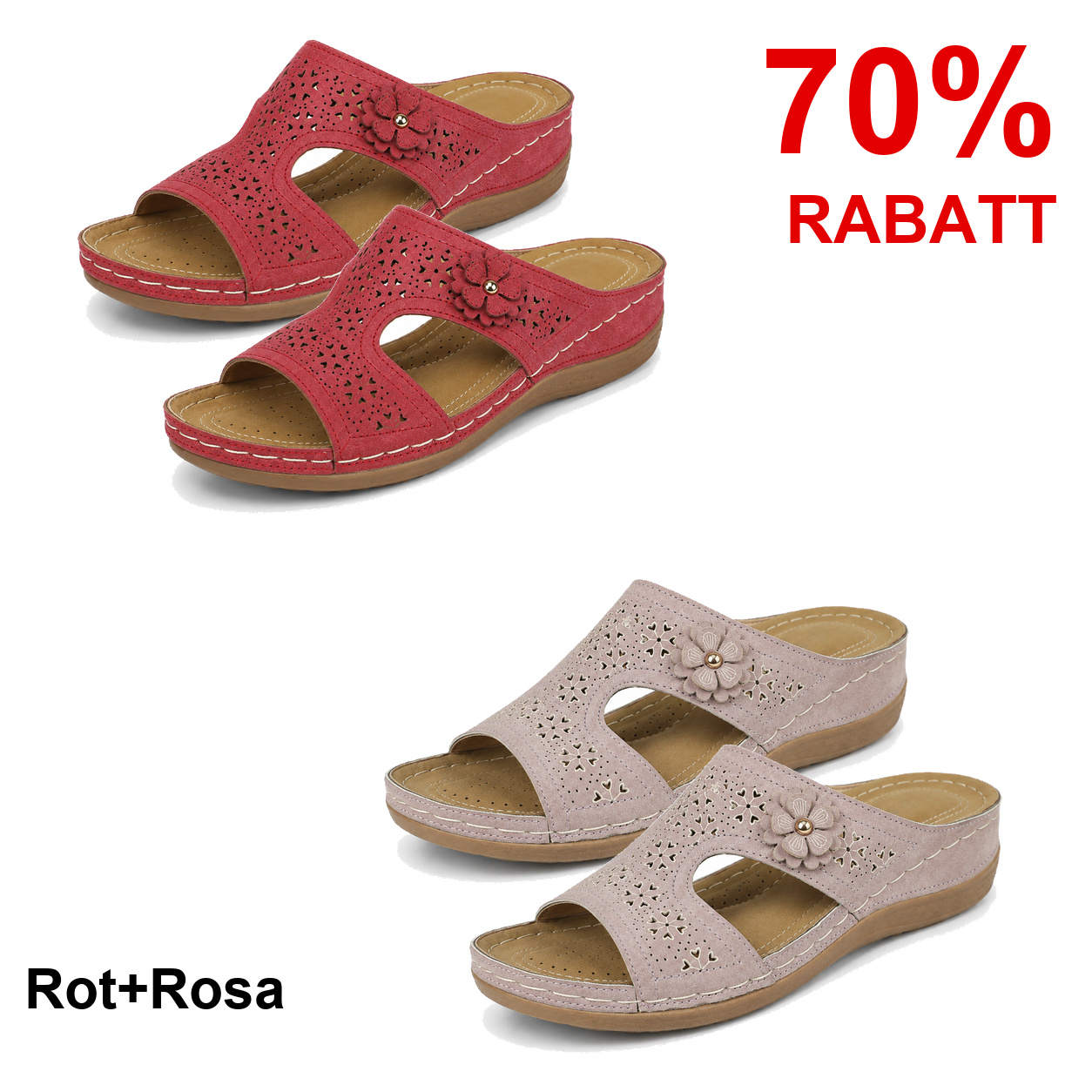 2 Paar Schuhe – Rot+Rosa