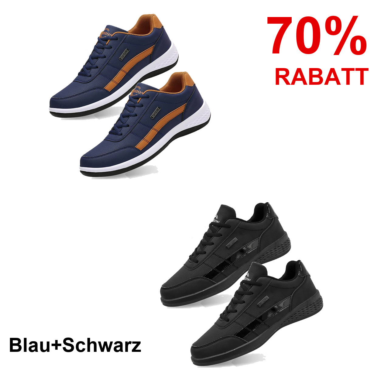 2 Paar Schuhe – Blau+Schwarz
