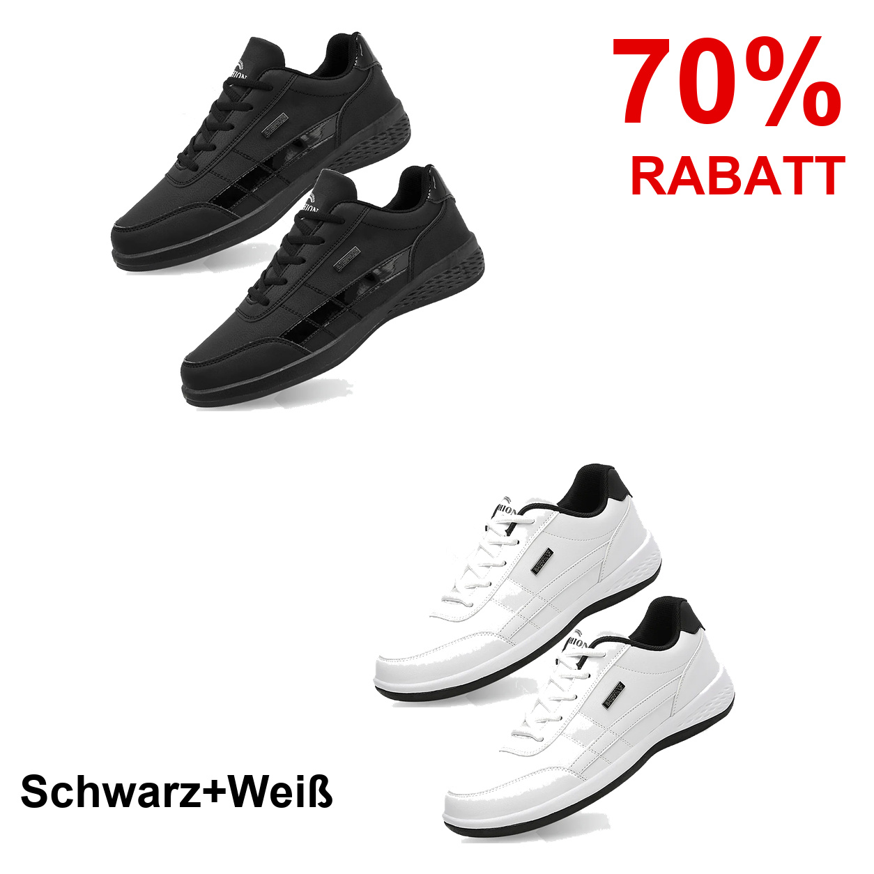 2 Paar Schuhe – Schwarz+Weiß