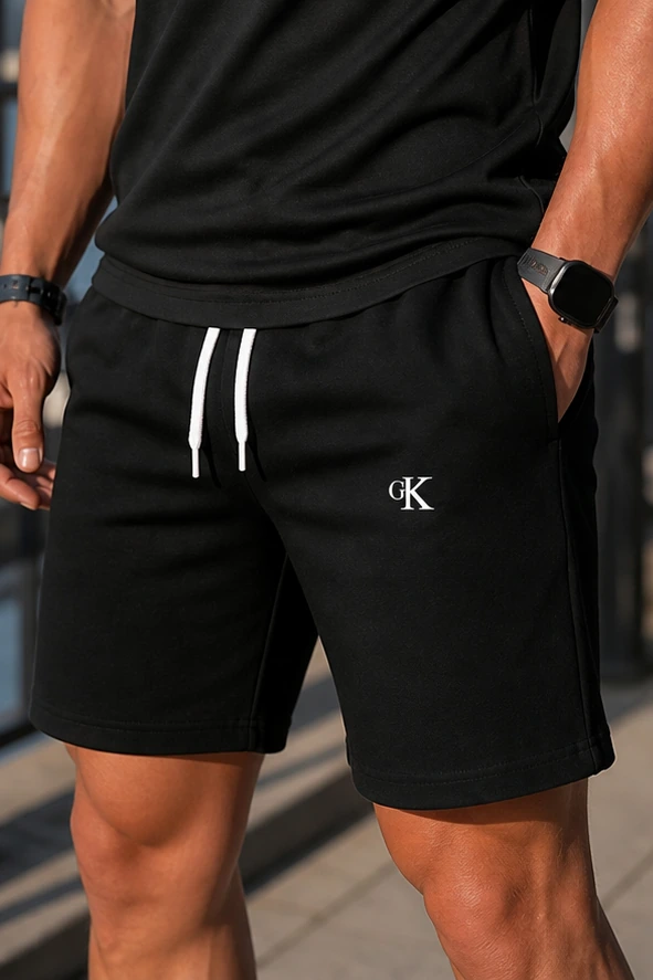 Detail von Bund, Kordelzug, Tasche und Shorts-Saum