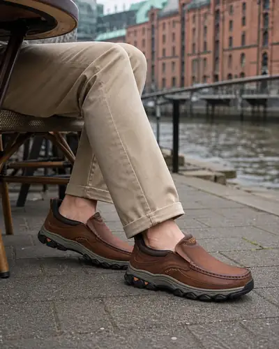 Michael K., Hamburg &middot; Caf&eacute;, Schuh dunkelbraun