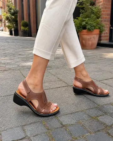 Katharina F., Bremen &middot; Einkaufsstra&szlig;e, Sandale braun
