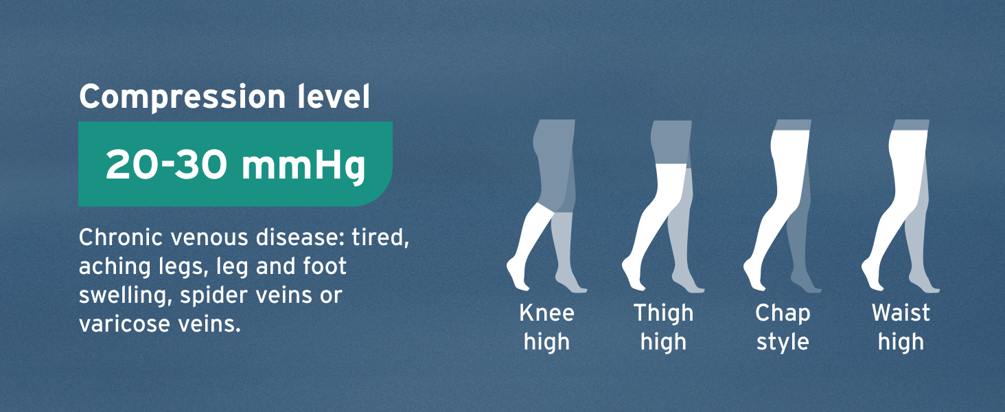 20-30 mmHg Compression Stockings for spider veins and varicose veins 