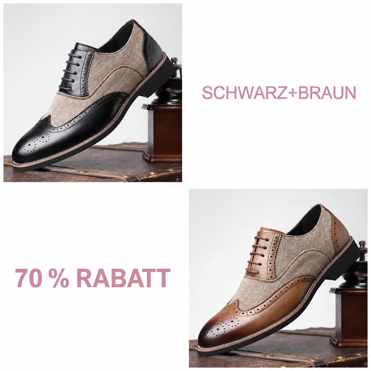 modestylebay – Elegante Herren-Brogues im Vintage-Stil – Ansicht 7
