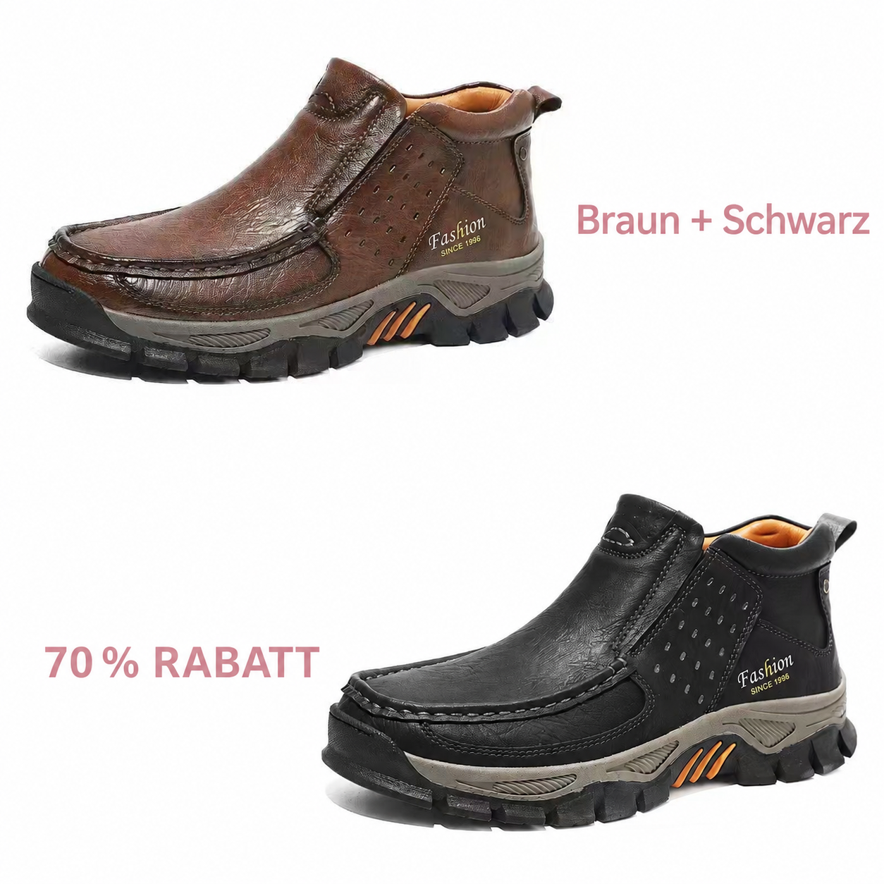 modestylebay Knöchelhohe Herren-Schlupfstiefel aus Rindsleder – Produktansicht 12