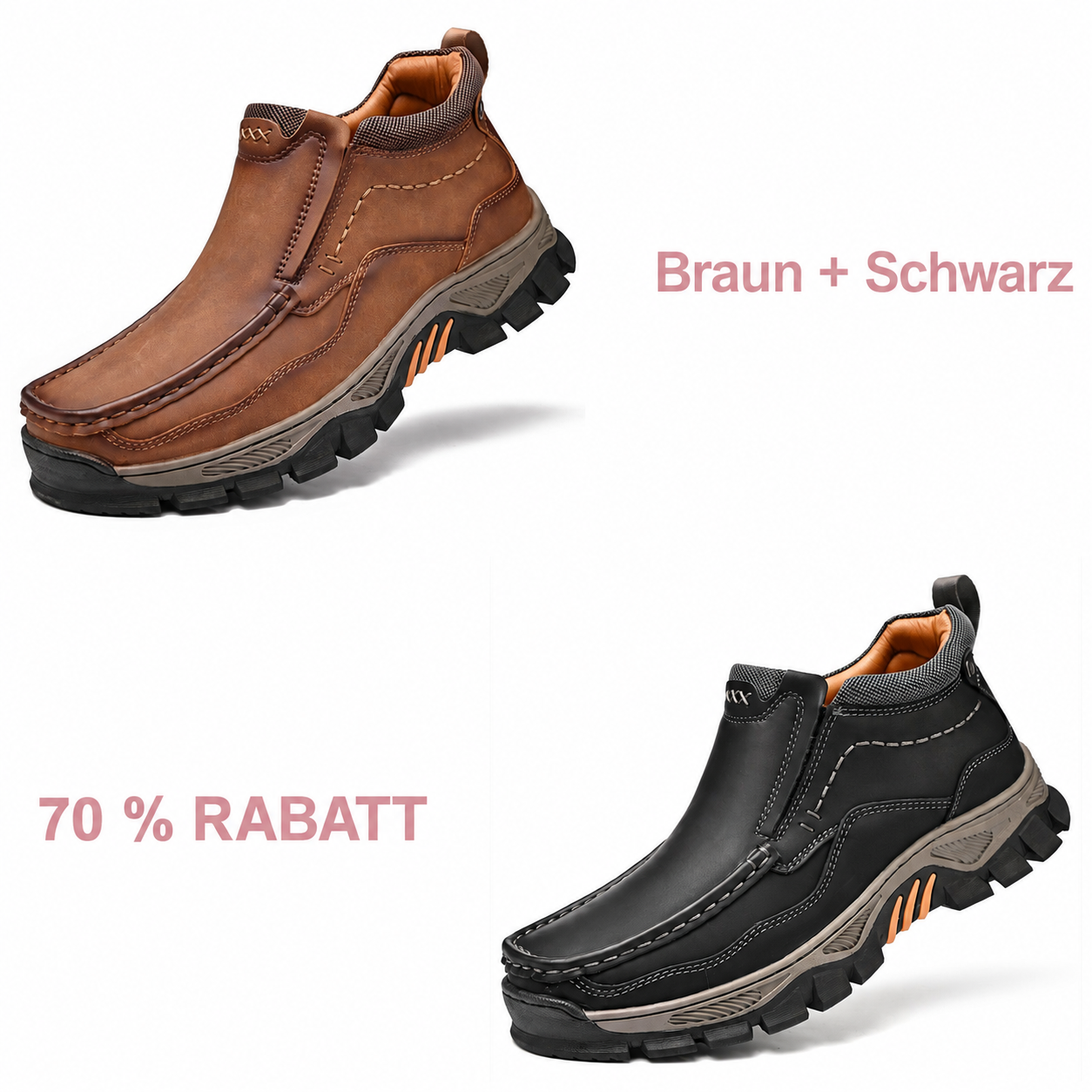 modestylebay Bequeme Herren-Walkingstiefel aus Echtleder – Produktansicht 20