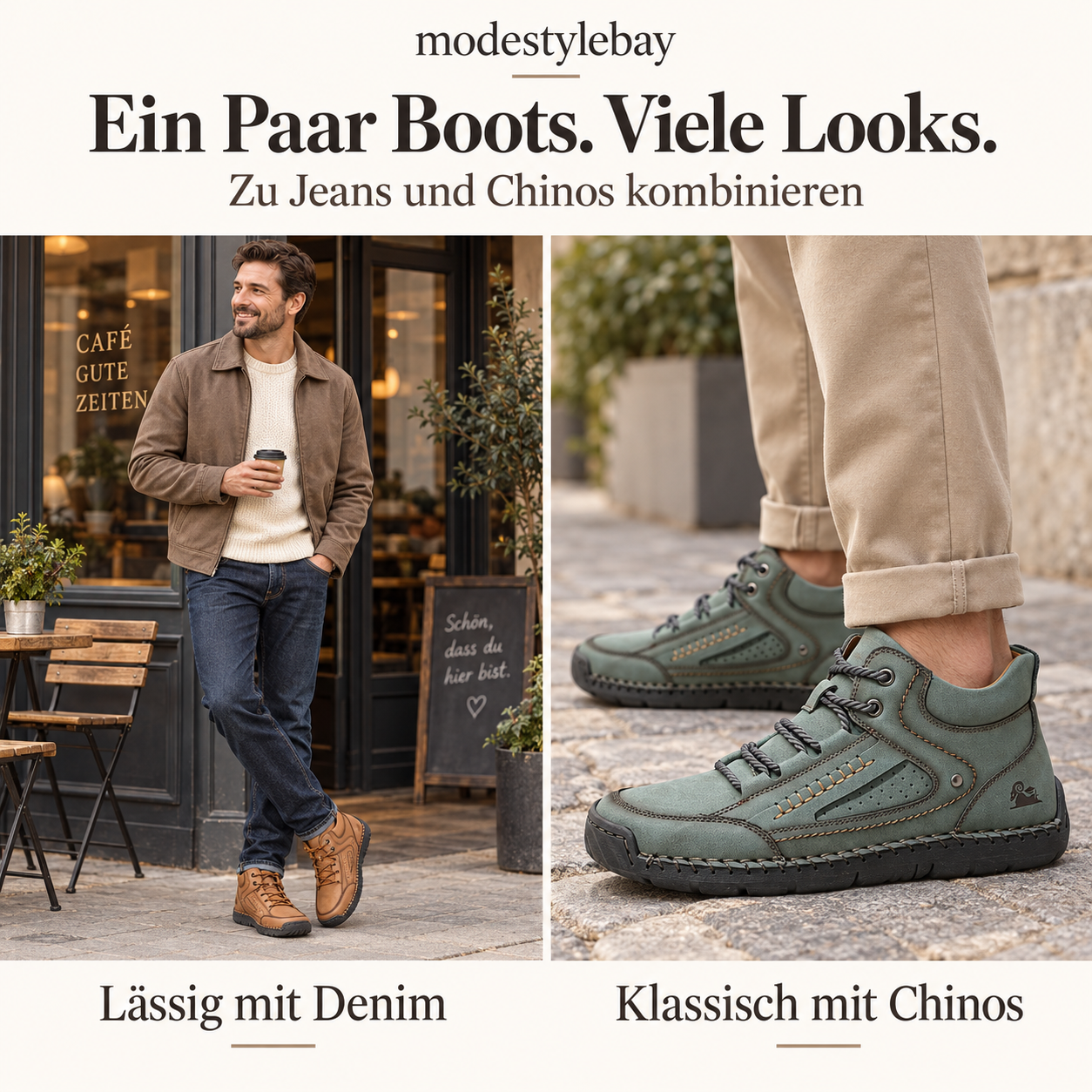 Herrenboots zu Jeans und Chinos kombinieren