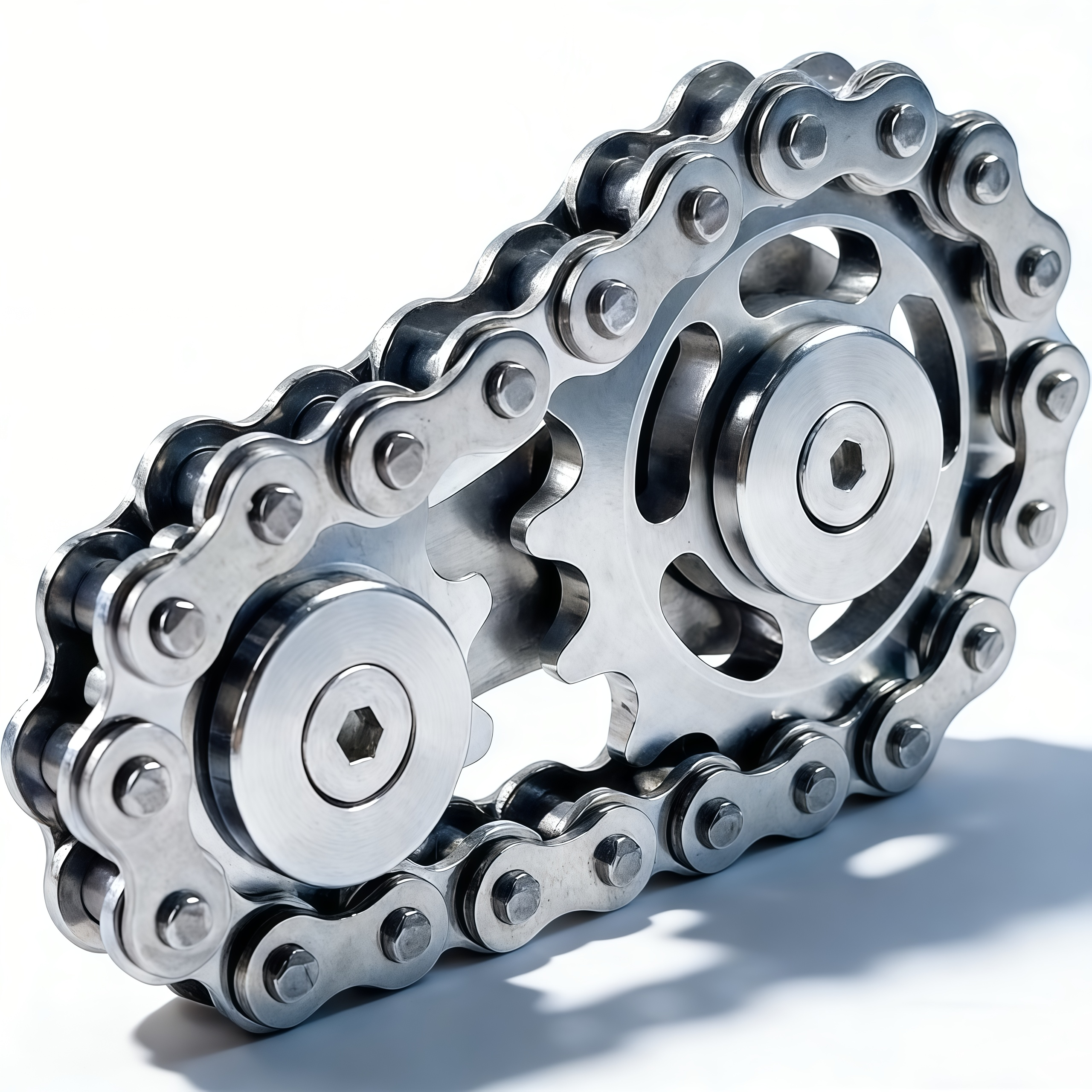 Bicycle Chain Gear Decompression EDC Toy, Children and Adult Finger Spinning top, Cool Office, Travel, Meeting Desktop Small Toy, Durable Mechanical Belt with Smooth Bearings