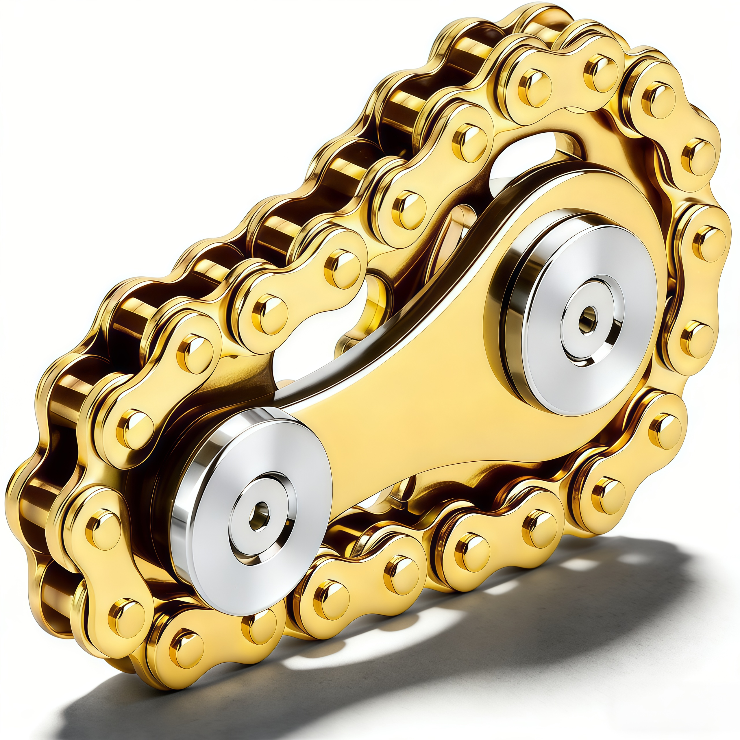 Bicycle Chain Gear Decompression EDC Toy, Children and Adult Finger Spinning top, Cool Office, Travel, Meeting Desktop Small Toy, Durable Mechanical Belt with Smooth Bearings