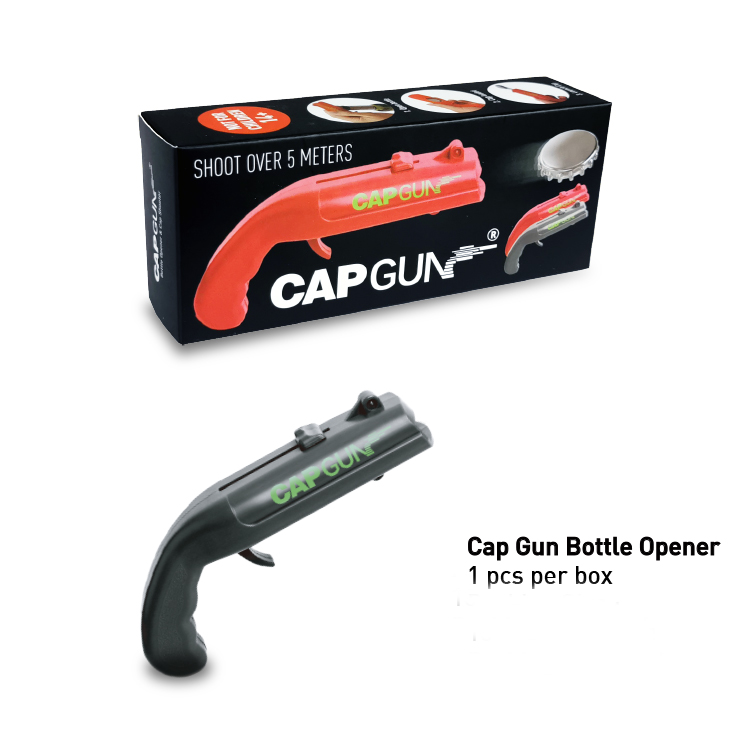Bottle Opener with Cap Launcher,Funny Shooting Gun Creative Opener for Family Gatherings Party Games Bar Outdoor BBQ,Cool Gifts for Birthday Christmas Father's Day
