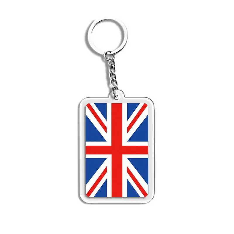 Exquisite Acrylic Keychain with Union Jack Design | Cute Pendant for Handbags & Backpacks | Perfect Gift for All Styles | Single Piece