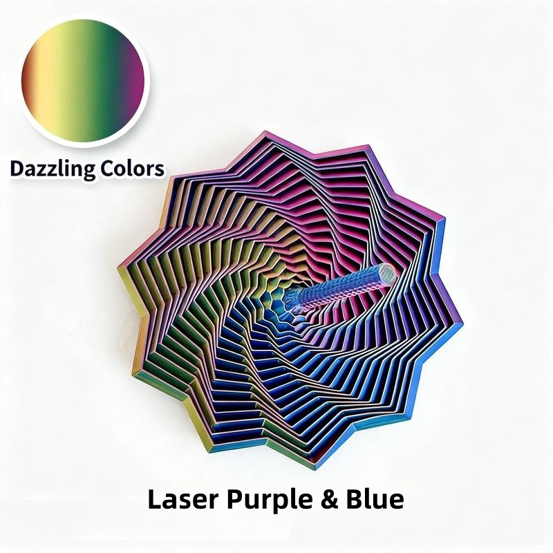 3D Printed Expanded Sensory Fidget Star, New Stress Relief Sensory Whirling Spiral with Handle, Very Satisfying Sight and Sound with Hypnotizing Visual Fidget Toy,Valentine's Day gift