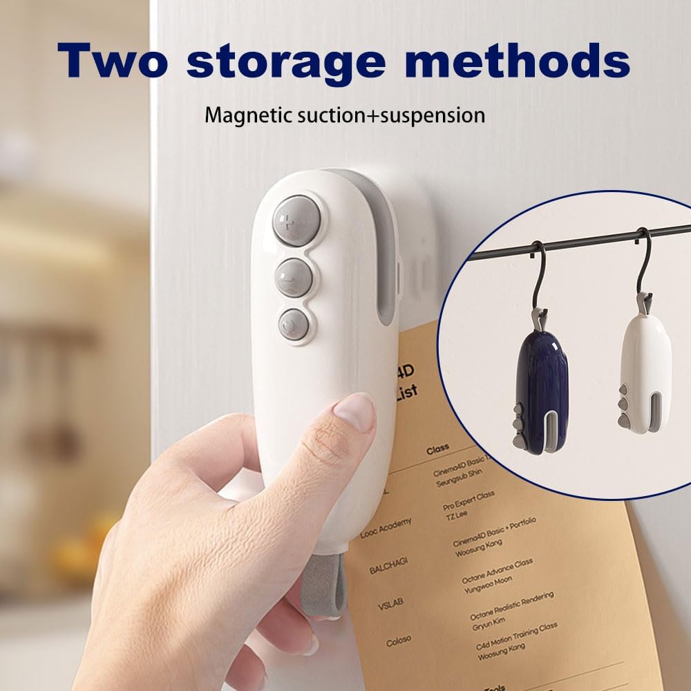 Mini Bag Sealer, 2026 Upgrade Portable Handheld Vacuum Food Sealer Bag Sealing Machine for Plastic Bags Snack Bags,  Keep Food Fresh,Rechargeable 2 in 1 Snacks Mini Bag Sealer with Cutter for Travelers, Ideal for Selling Bags