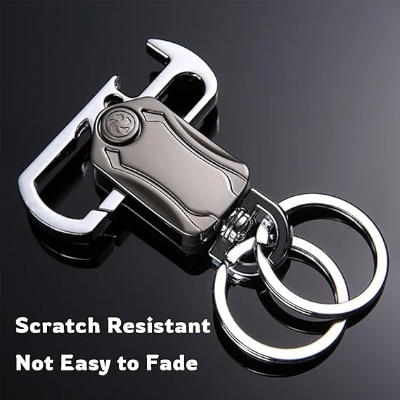 Keychain for Men, Heavy Duty Key Ring, Key Chain Bottle Opene, Premium Zinc Alloy,Valentine's Day gift