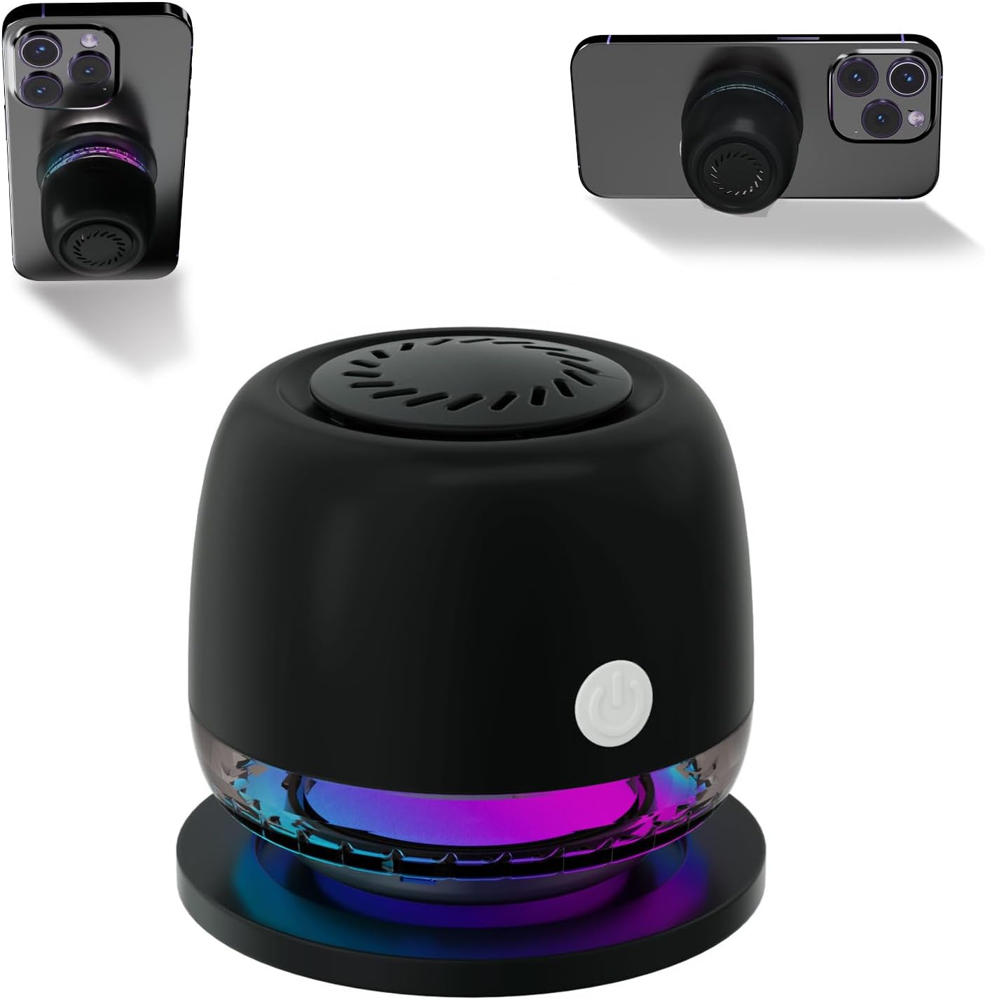 IPX67 Waterproof Shower Small Bluetooth Speaker, Magnetic MINI Speakers,Wireless Induction Bluetooth Speaker with 6 RGB Light,Ideal Gift for Men,Women,Outdoor,Camping,Party,Room,Car,Home