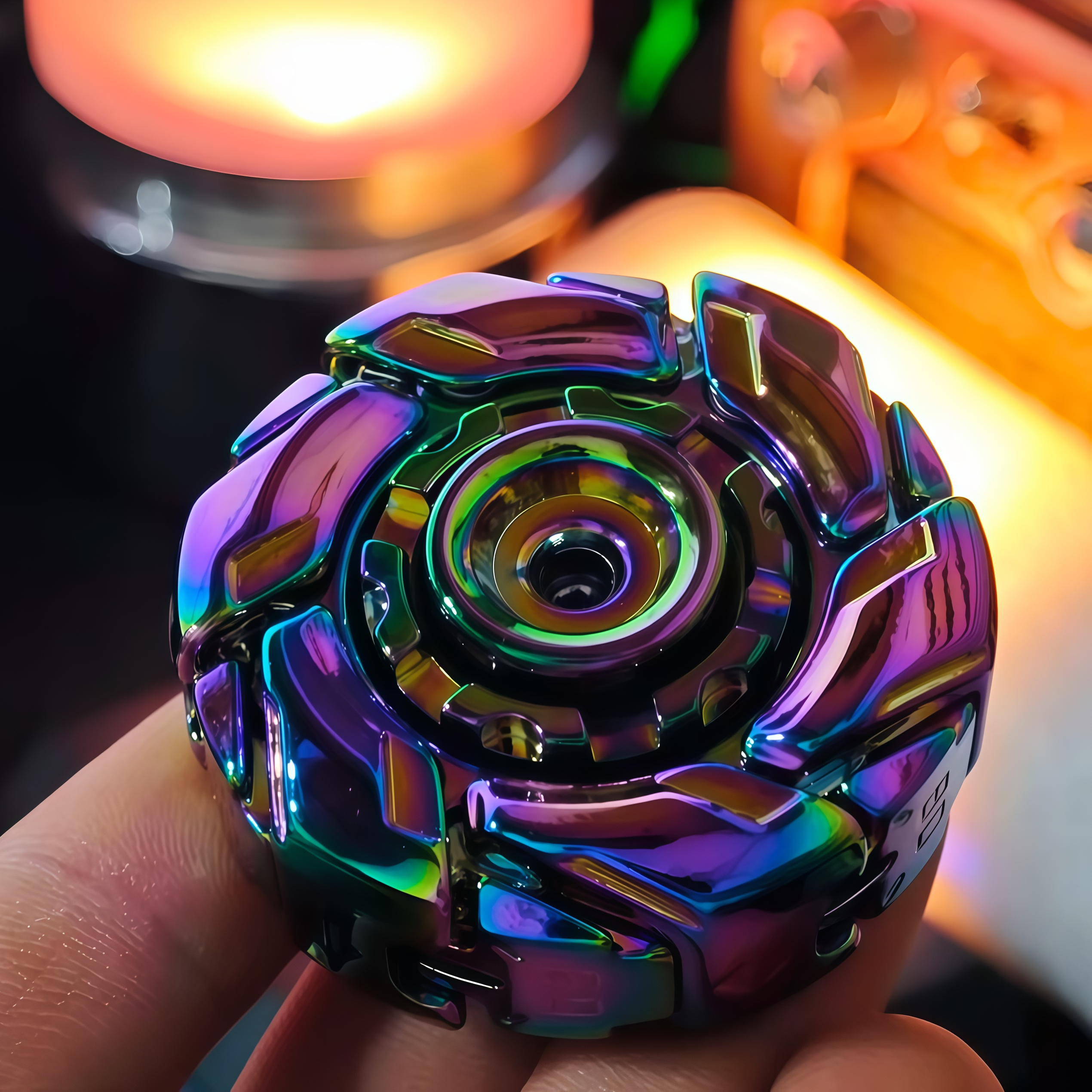 EDC Fidget Sliders Open Armor Spinning TopFidget Toys Stress Relief for Adults Magnetic Metal