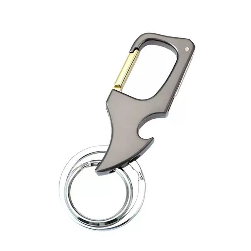 Shark Shaped Bottle Opener Keychain - Stainless Steel Drink Lid Remover Keyring Bar Tool - For Home Restaurant Party Outdoor Gathering