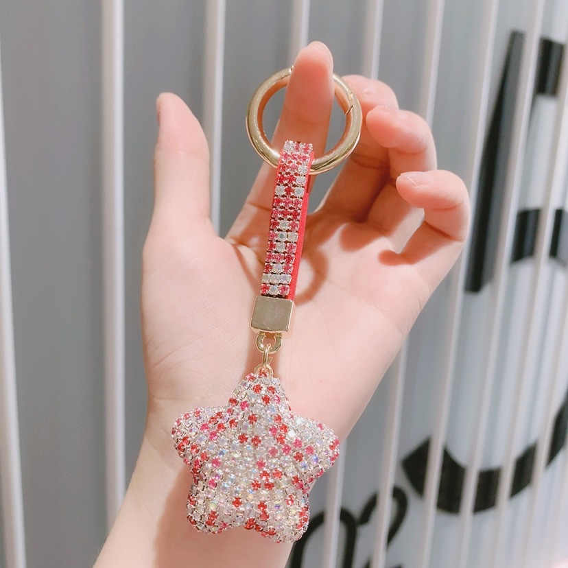Rhinestone Star Keychain with Tassel Women's Keyrings for Bags Charm WalletPersonalized keychain, rhinestones star keychain, diamond star keychain, Home car key charm, Bag keychain, cute keychain, best gifts,Valentine's Day gift