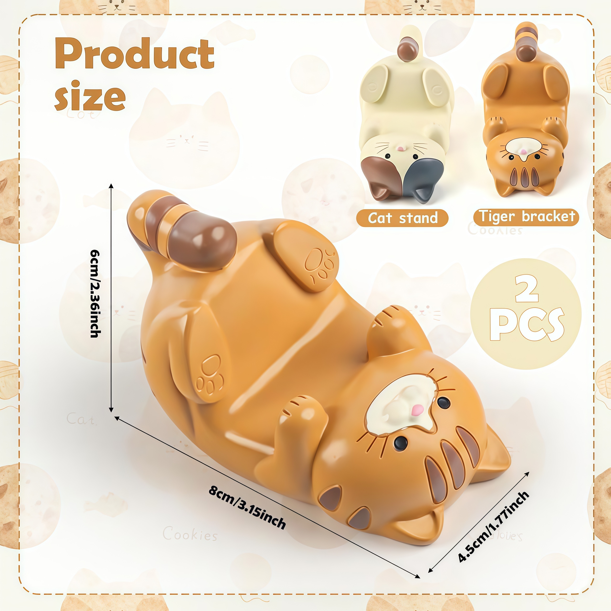 Cute Cat Design Phone Holder, Resin Desktop Mobile Phone Stand, Creative Phone Holder for Home Office Desk, Cute Phone Holder Gift for Cat Lovers, Home Decor, Cell Phone Stand
