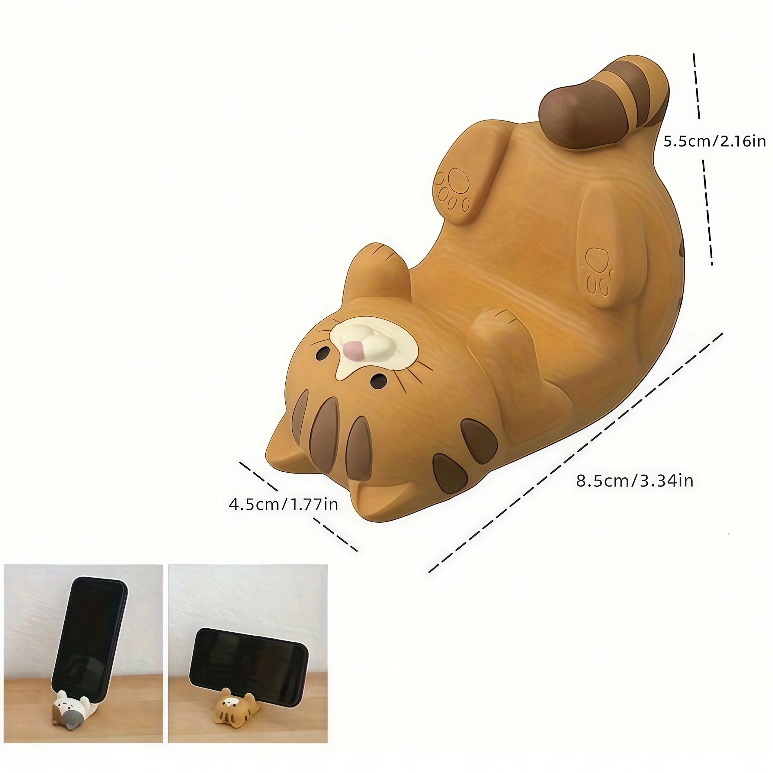 Cute Cat Design Phone Holder, Resin Desktop Mobile Phone Stand, Creative Phone Holder for Home Office Desk, Cute Phone Holder Gift for Cat Lovers, Home Decor, Cell Phone Stand