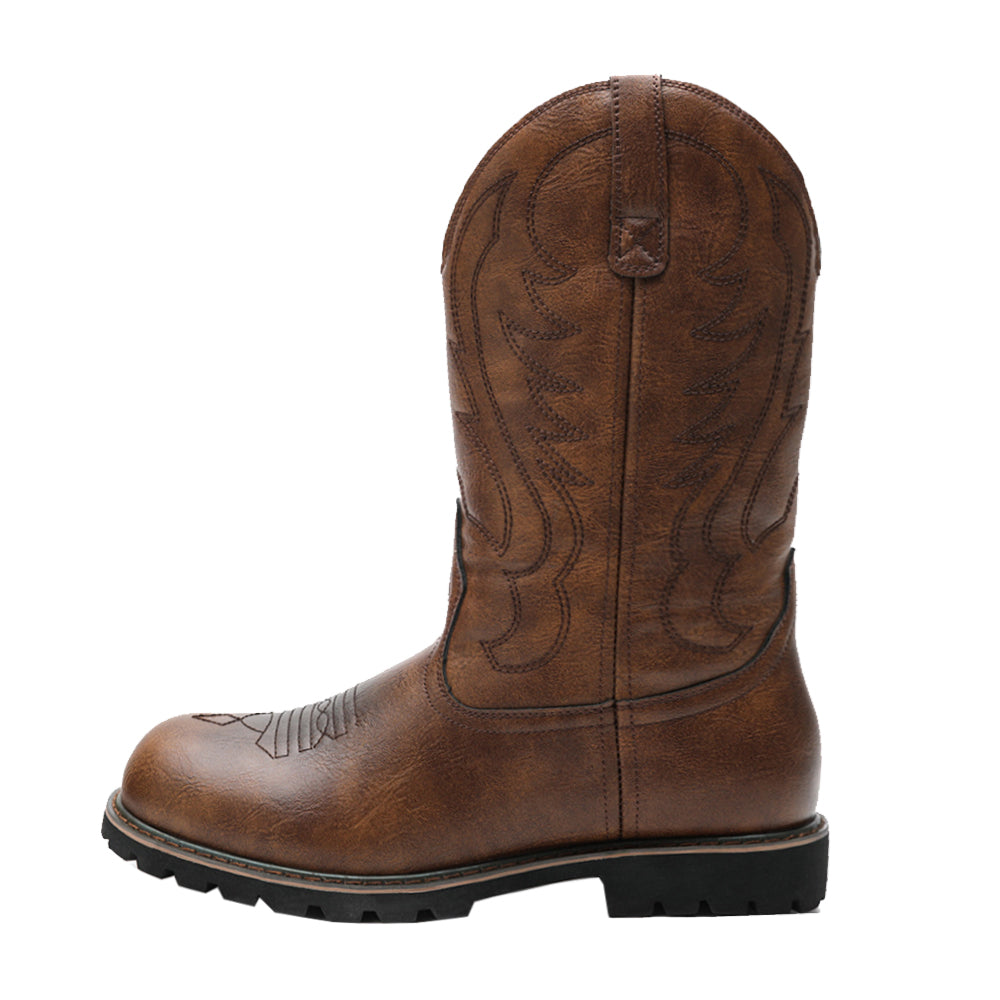 Round Toe Cowboy Men Boots