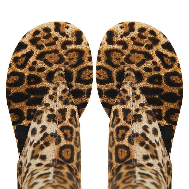 Thong Round Toe Mid-Calf Bootie Sandals
