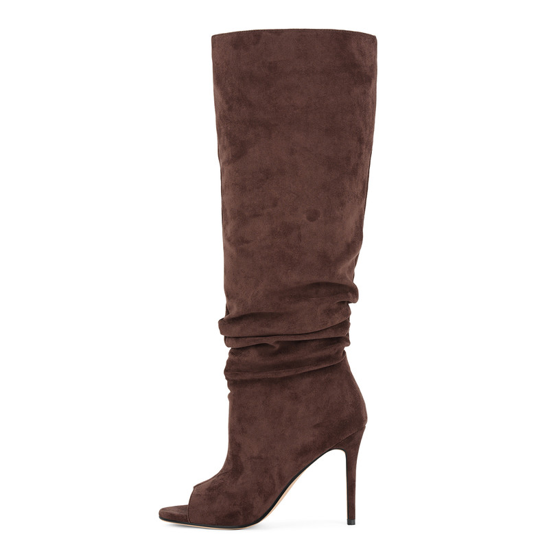 Open Toe Stiletto Heels Boots