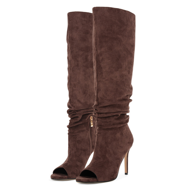 Open Toe Stiletto Heels Boots
