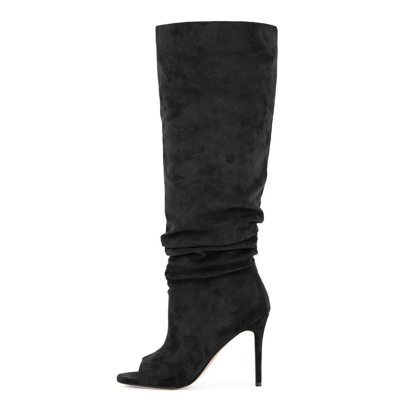 Open Toe Stiletto Heels Boots