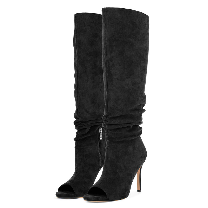 Open Toe Stiletto Heels Boots