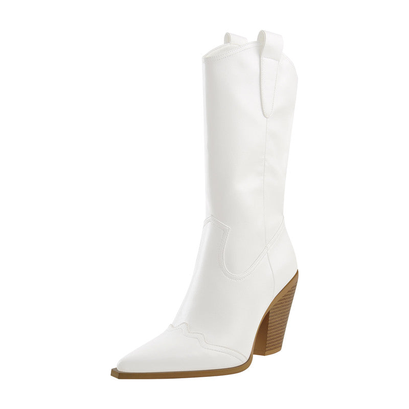 Patent Leather Pointed Toe Cowboy Boots