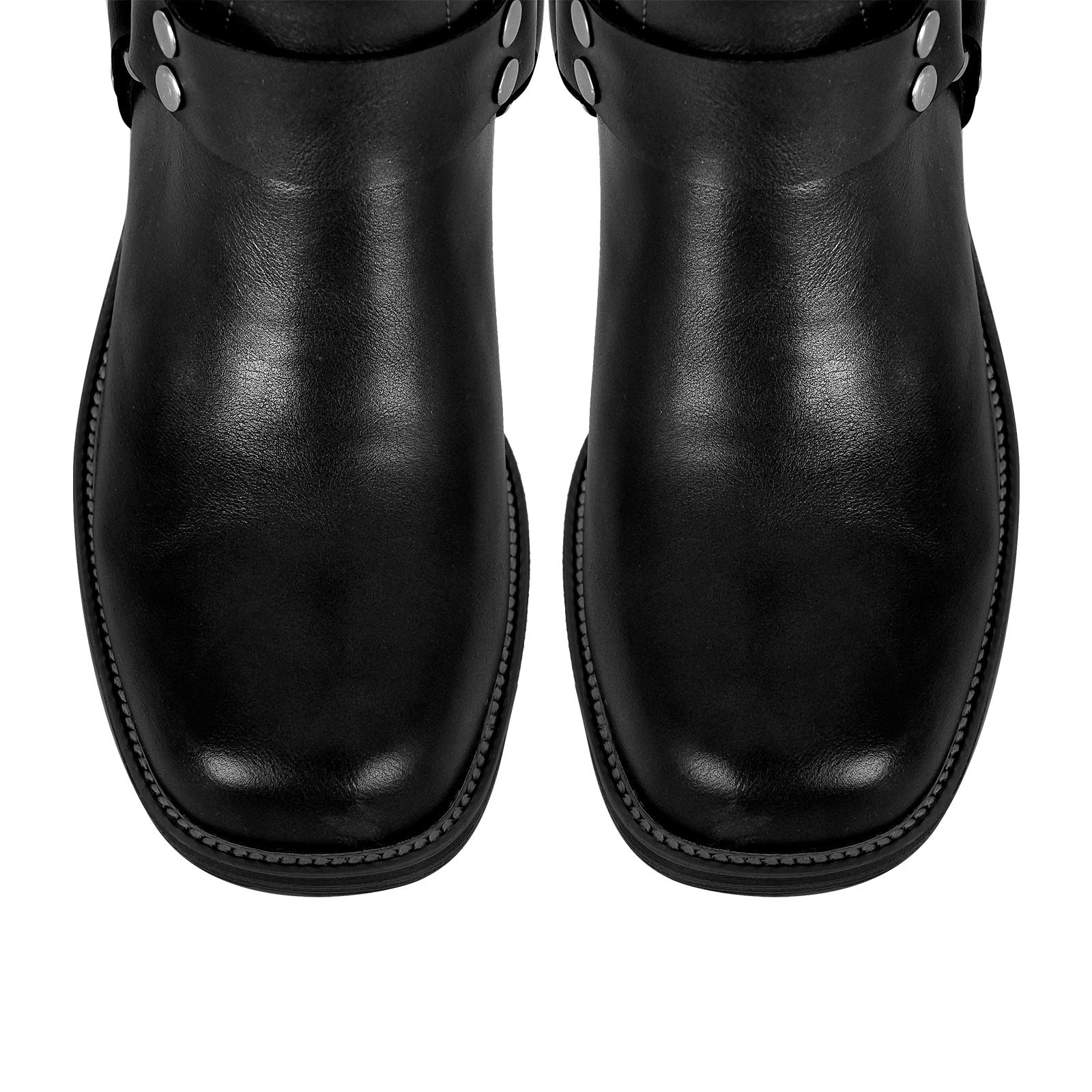 Fashion Buckle Chunky Heel Knee Boots
