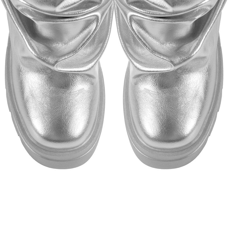 Round Toe Platform Removable Mid-Calf