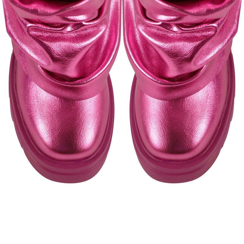 Round Toe Platform Removable Mid-Calf