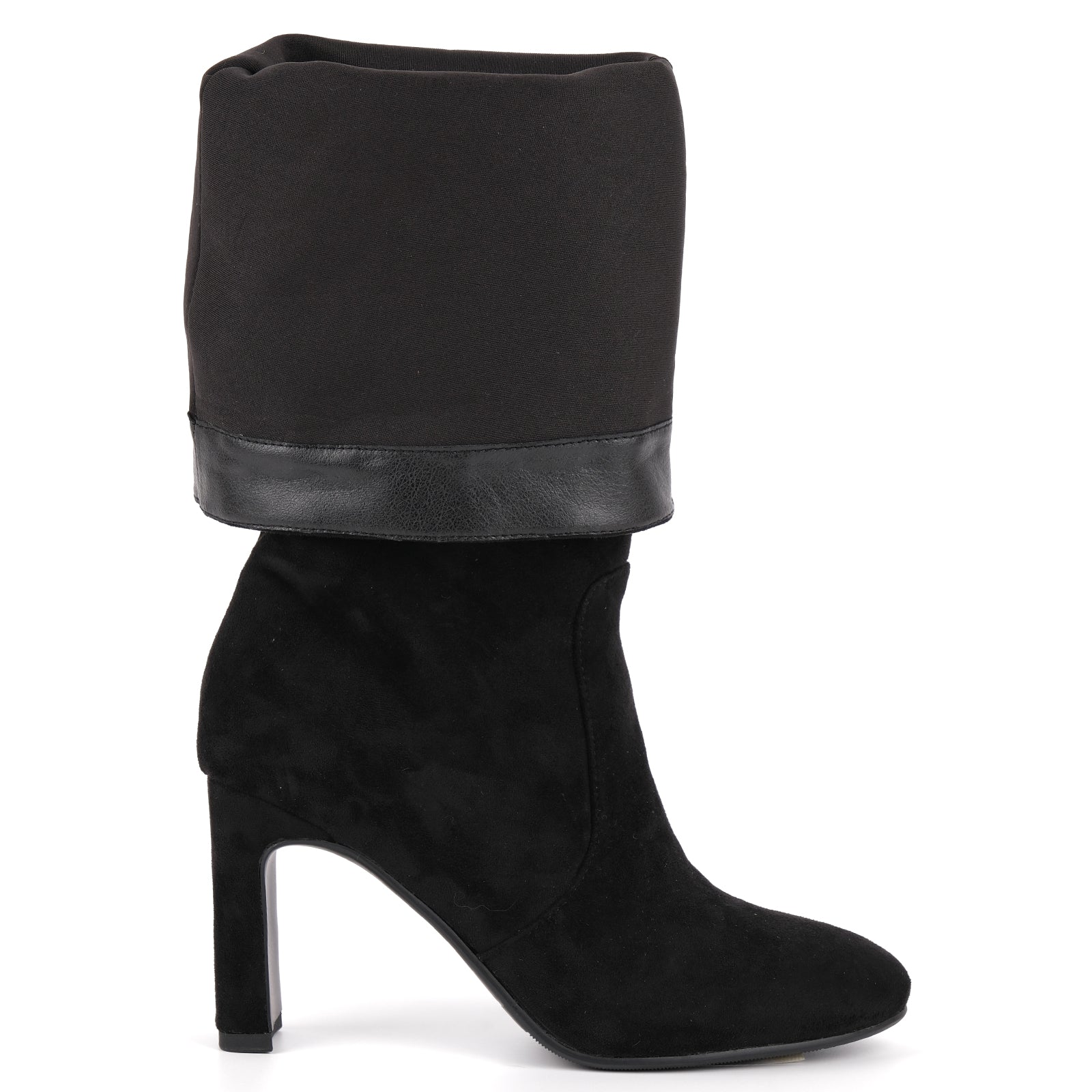 Rounted Toe High Heel Boots