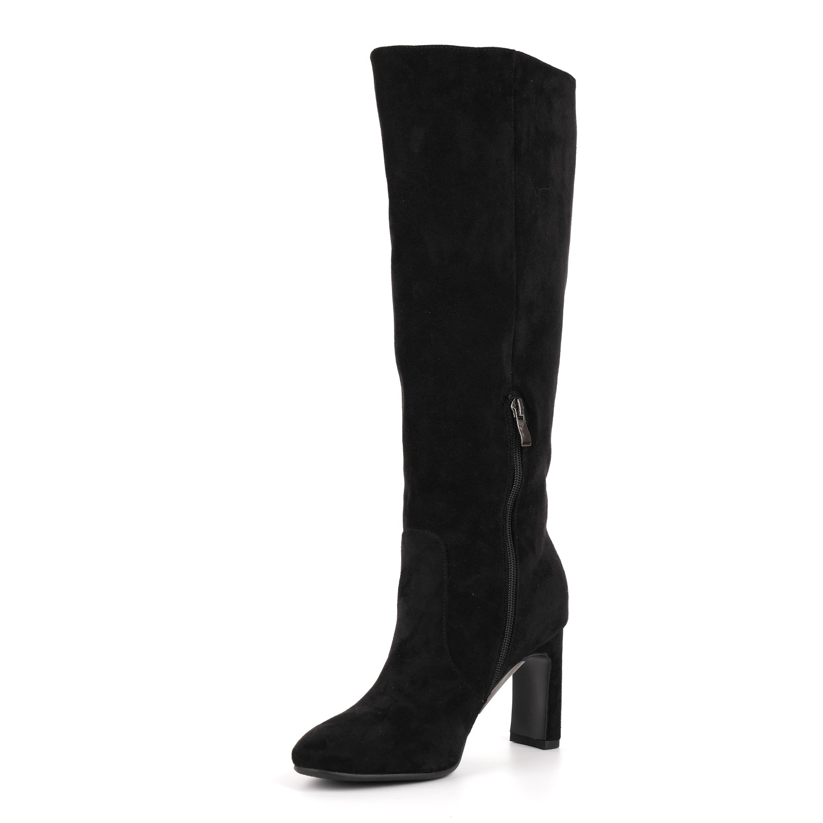 Rounted Toe High Heel Boots